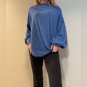 Free People NWT Cozy Blue Sweater